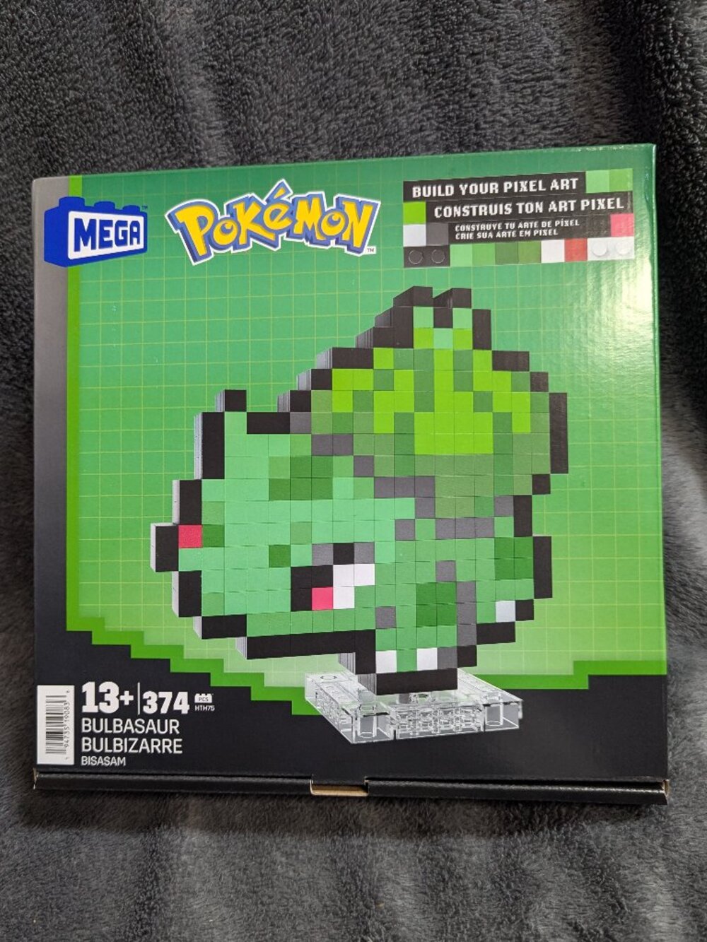 New Mattel Mega Pokémon Pixel Bulbasaur Building Toy Kit - 374 pieces